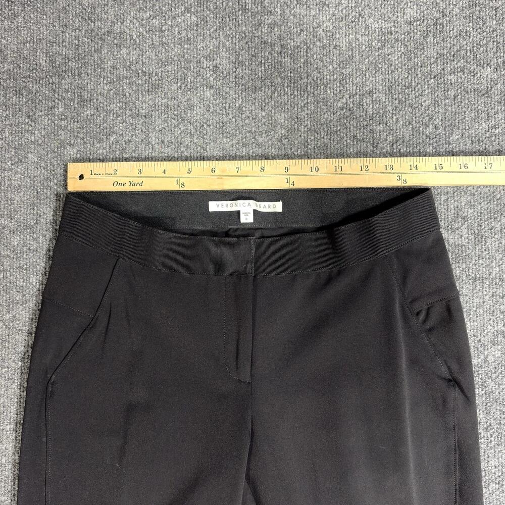 Veronica Beard Pants Womens 8 Black Ponte Scuba Leggings Knit Pull On Stretch - Picture 6 of 13